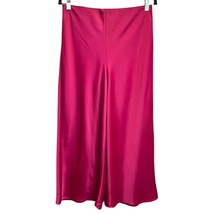 Joie Satin Pants Pink Size 6 Wide Leg Palazzo Cropped Flat Front Leg Pul... - £39.59 GBP