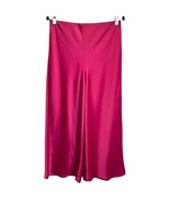 Joie Satin Pants Pink Size 6 Wide Leg Palazzo Cropped Flat Front Leg Pull On - £39.47 GBP
