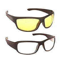 Unisex Adult Wrap Sunglasses Multicolor Frame, White, Yellow Lens (Free ... - £6.07 GBP