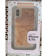 Fellowes ~ iPHONE X/Xs ~ Gold Glitter Sno Globe Pieces Protective Case/C... - $28.05 CAD