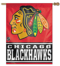 Chicago Blackhawks NHL 27 x 37 Vertical Hanging Wall Flag Fan Banner Logo Bar - $15.99