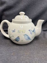 Marjolein Bastin Teapot Blue Skies Collection Rooster, Butterflies, Bird... - $14.85