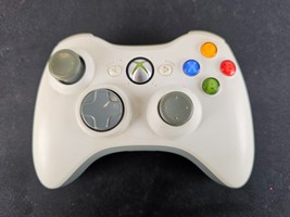 Official Microsoft Xbox 360 White Wireless Controller Authentic OEM TESTED Works - £18.65 GBP