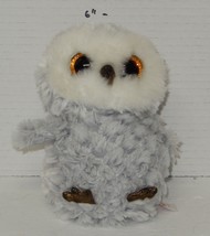 Ty SIlk Owlette the Owl 6&quot; Beanie baby Boos plush toy Gray - $9.85