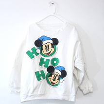 Vintage Walt Disney Mickey Minnie Mouse Ho Ho Ho Christmas Sweatshirt 3X - £74.17 GBP