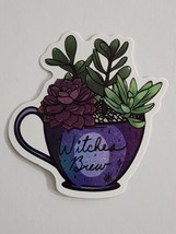 Witches Brew Mug with Succulent Looking Plants Sticker Decal Cool Embell... - £2.29 GBP