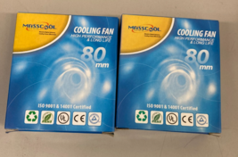 Lot of 2 MassCool FD08025B1M3/4 Cooling Fan Ball Bearing DC 12v 0.15A 80mm - $14.95