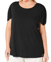 Calvin Klein Womens Plus Size Sweater Knit Trim Top Color Black Size 1X - £25.06 GBP