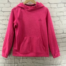 Adidas Hot Pink Hoodie Pullover Womens Sz S Warm Athletic FLAW - £15.85 GBP