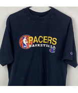 Vintage Champion T Shirt Indiana Pacers NBA Basketball Navy Blue Men’s L... - £27.93 GBP