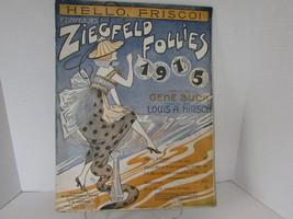 Hello Frisco Ziegfeld Jr.&#39;s Follies 1915 Large Format Sheet Music - £4.62 GBP