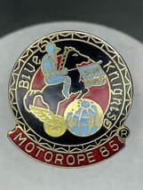 Blue Knights Police Motorcycle Club Hat Lapel Pin Motorope 1985 - $339.23 MXN