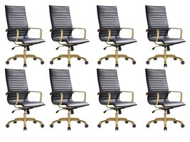 LeisureMod Harris High-Back Task Office Chair - Modern Leather Upholstery with G - $236.18 - $1,883.17