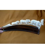 moose-35 white Moose Elk bull running shed ANTLER figurine Bali detailed... - $192.84