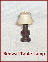 Renwal   Table Lamp with  Beige Color Shade   Dollhouse  Accessory - £7.22 GBP
