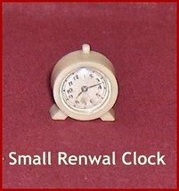 Renwal Small White  Clock Hard Plastic Dollhouse Furniture - £6.43 GBP