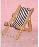 Wooden Lounge or Deck  Chair Wood  Dollhouse Furniture - $6.31
