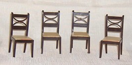 Set of 4 Kitchen Chairs Renwal  Plastic Dollhouse Furniture - £17.31 GBP