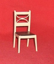 Renwal  Kitchen Chair White with Brown Seat  Plastic Dollhouse Furniture - $9.14