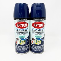 Lot 2  Krylon Fusion for Plastic Spray Paint - Gloss Navy (2326), 12 oz ... - $35.59