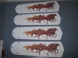 CUSTOM Running Horses Ceiling Fan ~UNIQUE ~ Not available in Stores - £93.37 GBP