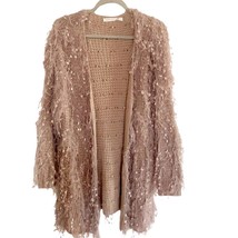 Altar&#39;d State Dusty Mauve Emmaline Shaggy Open Front Cardigan Small NWOT - £40.33 GBP