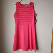 New York &amp; Company Sheath Dress Size Large Pink Sleeveless Stretch Womens - £18.36 GBP
