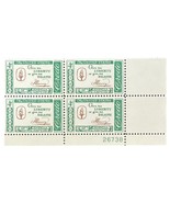 1960 4c US Credo Patrick Henry Stamp Plate Block Liberty Death Green MNH - $2.47