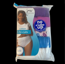 Just My Size Cotton Briefs Panties Plus Size 14 5 Pairs Hi Cut No Ride U... - $19.99