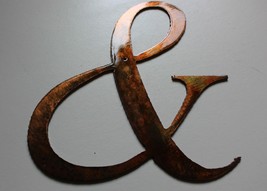 &amp; Sign Copper/Bronze Plated Metal Wall Decor 5 1/2&quot; tall - £9.84 GBP