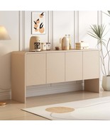 Apricot Cream Sideboard: Large Storage &amp; Minimalist Style - $6,265.96 MXN