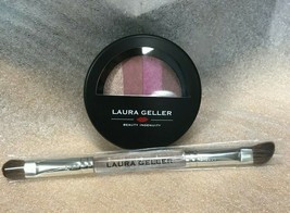 Laura Geller Baked Eye Dreams Pink Sunset .18oz Eye Shadow Quad w/FREE B... - $14.99