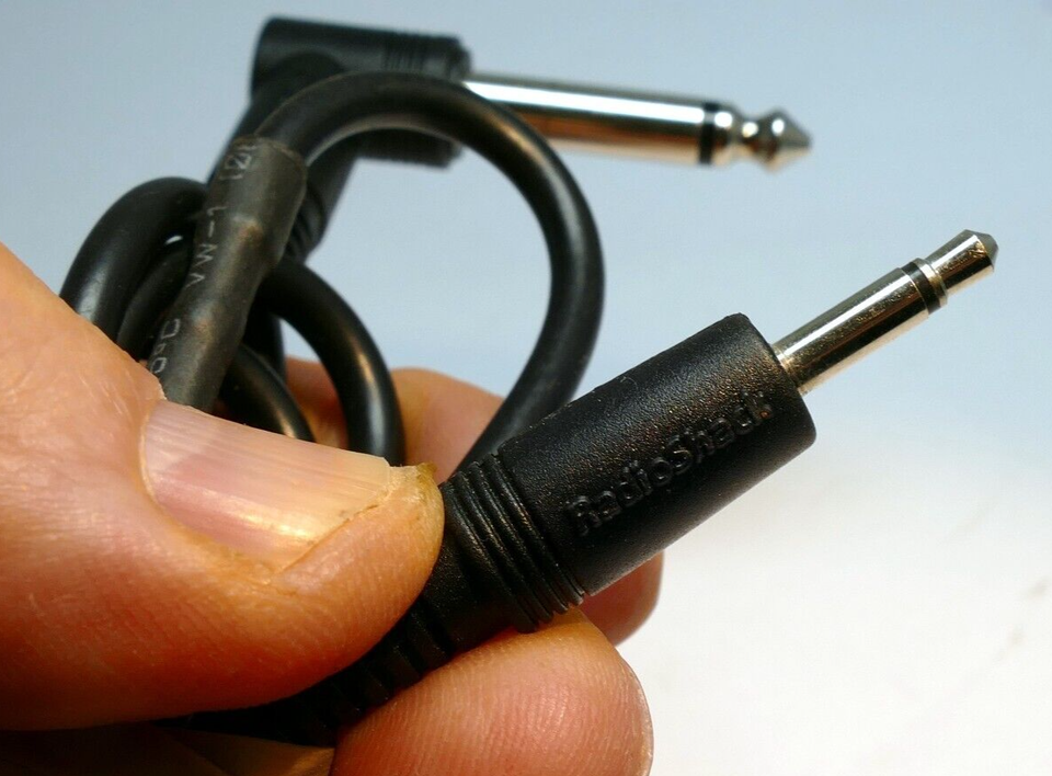 1/4 inch TS  Male to 3.5m Mono Audio  Cable 2  feet extension adapter - $7.71