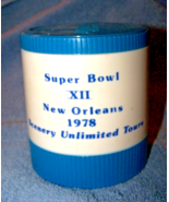 Vintage Unused 1978 NOLA Super Bowl XII Aladdin Thermos Jar w/Paper Info... - $25.38 CAD