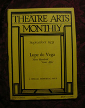 THEATRE ARTS September 1935 Lope De Vega May Sarton Xavier Villaurrutia - $7.92