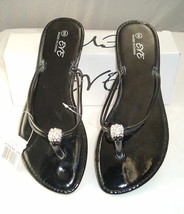 Womens Sandal,Flip Flops, Solid Shiny Black by EVE Free Shipping Limited... - $303.91 MXN