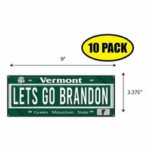 10 Pack 3.37&quot;x 9&quot; Lets Go Brandon Plate Sticker Decal Gift Maga Trump BS0318 - £10.64 GBP