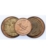 Great Britain 5-Coin Set // Pre-Decimal Coinage // Farthing Halfpenny Th... - £50.60 GBP
