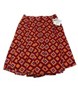 LuLaRoe Madison Skirt Womens L Pleated Pull On Elastic Waist Retro 70s G... - $21.39 CAD
