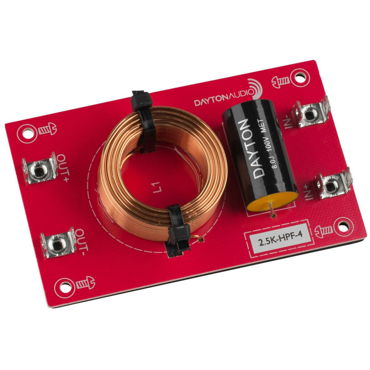 Dayton Audio - 2.5k-HPF-4 - High Pass Speaker Crossover 2,500 Hz 12 dB/O... - $19.95