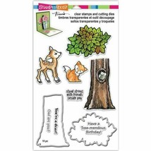 STAMPENDOUS Clear Stamps & Cutting Dies - In The Woods - Deer, Fox, Tree, Owl !! - $7.92