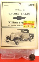 Williams Model R.R. Ho Scale Vehicles  3ct. &#39;32 Chevy Pickup Truck 546-3... - £23.75 GBP
