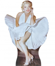 Marilyn Monroe Life Size (5&#39; 4&quot; tall) Standup White Blowing Dress Cut Out - £46.92 GBP