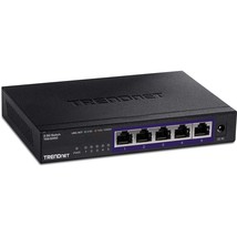 TRENDnet 5-Port Unmanaged 2.5G Switch, 5 x 2.5GBASE-T Ports, 25Gbps Swit... - $123.49