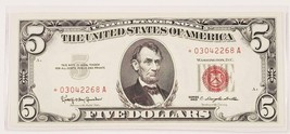 1963 $5 United States STAR Note FR 1536* Gem Uncirculated Condition - $98.99