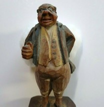 Charles Dickens ANRI Mr Pickwick Vintage Hand Carved Wooden Figurine 1920s Italy - £47.91 GBP