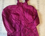 Eddie Bauer Unlined Rain jacket Size XL Hooded 100% Nylon Pink Weather Edge - $37.11