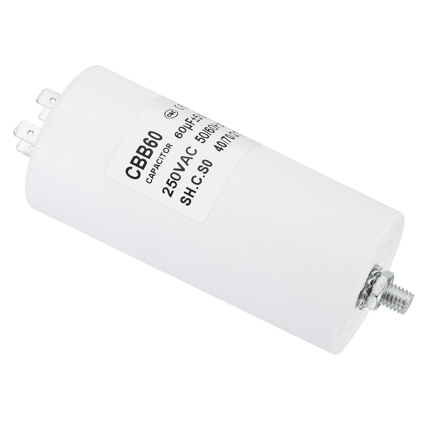 Patikil 60Uf Cbb60 Run Capacitor,Ac 250V 4 Pins 50/60Hz Cylinder Bottom ... - $29.95