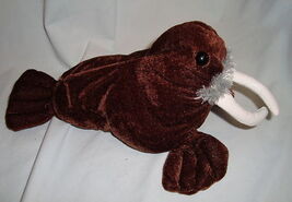 Kellytoy Walrus Plush Brown Long Tusks 10&quot; Small Seal Soft Toy Stuffed A... - $177.84 MXN