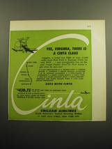 1957 Cinta Airlines Ad - Yes, Virginia, there is a Cinta Claus - $18.49